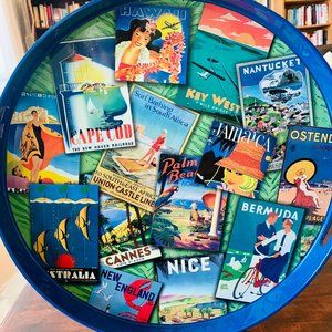 Blue Tropical Bohemian Tray